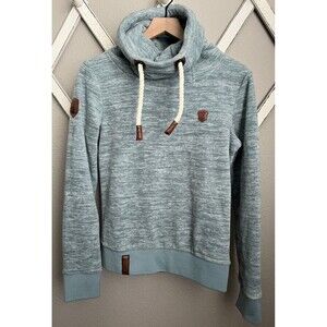 Naketano Women's S Funnel Cowl Neck Fleece Pullover Sweatshirt